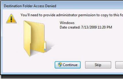 Назначение владельца папки в Windows Вас нет доступа к целевой папке